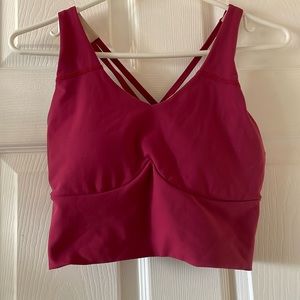 The great north pink sports bra yoga compression
